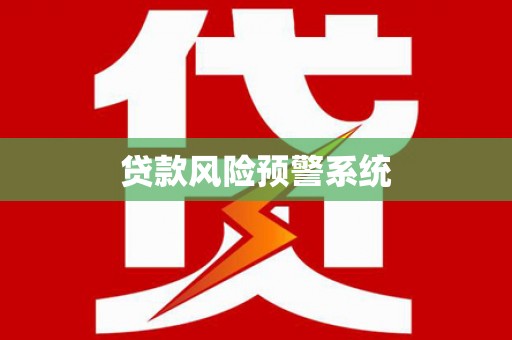 卑南贷款风险预警系统