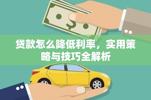 卑南贷款怎么降低利率，实用策略与技巧全解析