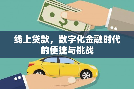 卑南线上贷款，数字化金融时代的便捷与挑战