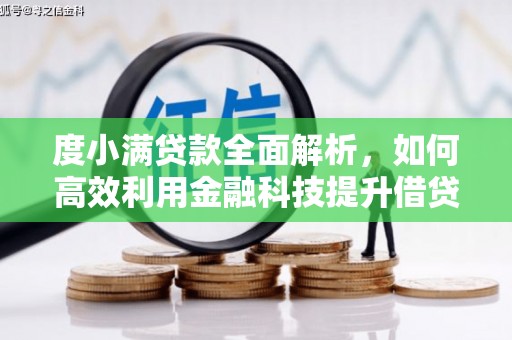 卑南度小满贷款全面解析，如何高效利用金融科技提升借贷体验