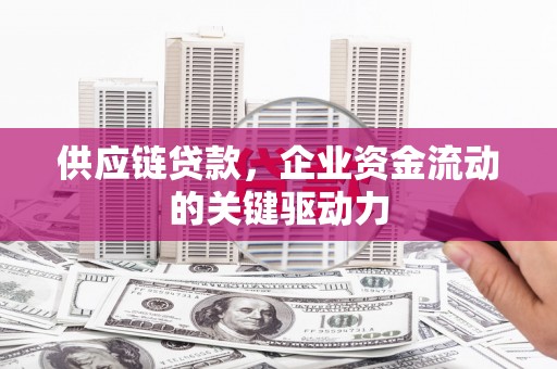 卑南供应链贷款，企业资金流动的关键驱动力