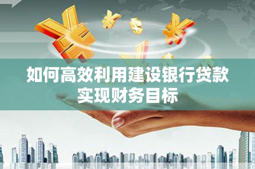 卑南如何高效利用建设银行贷款实现财务目标