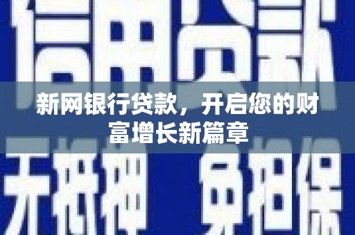 卑南新网银行贷款，开启您的财富增长新篇章