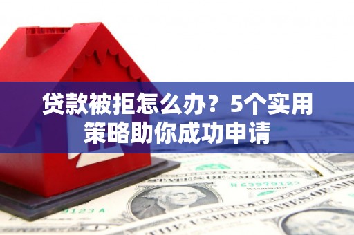 卑南贷款被拒怎么办？5个实用策略助你成功申请