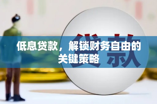卑南低息贷款，解锁财务自由的关键策略