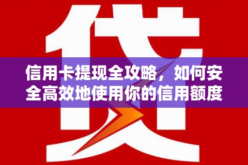 卑南信用卡提现全攻略，如何安全高效地使用你的信用额度