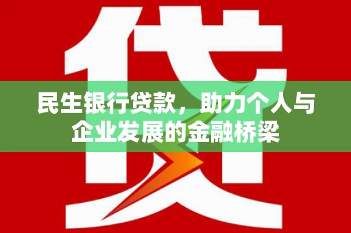 卑南民生银行贷款，助力个人与企业发展的金融桥梁