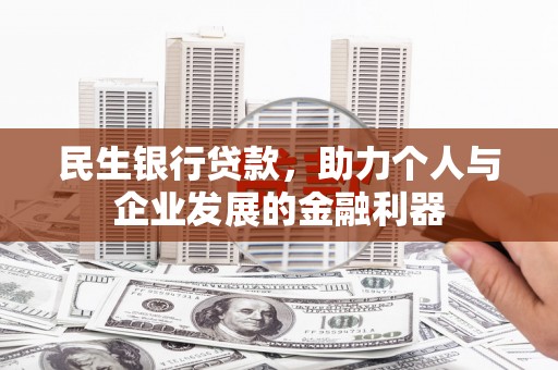 卑南民生银行贷款，助力个人与企业发展的金融利器