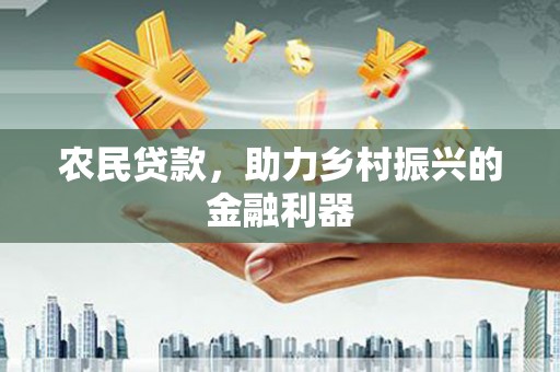 卑南农民贷款，助力乡村振兴的金融利器