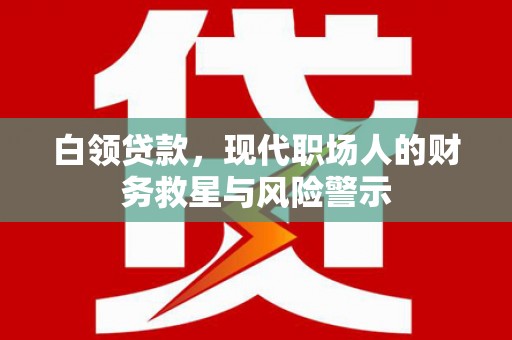 卑南白领贷款，现代职场人的财务救星与风险警示