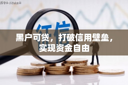 卑南黑户可贷，打破信用壁垒，实现资金自由