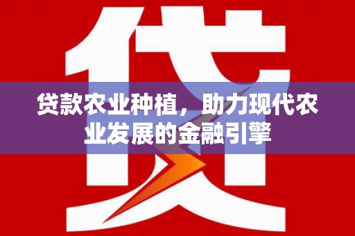 卑南贷款农业种植，助力现代农业发展的金融引擎