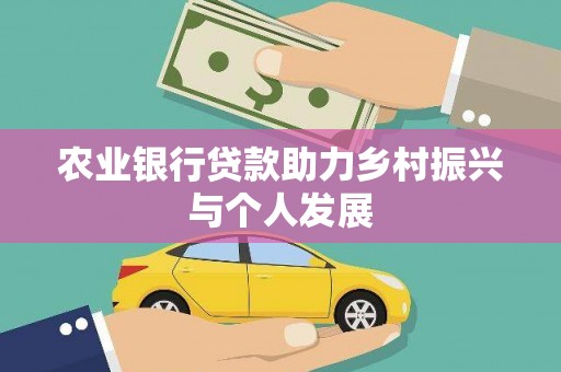 卑南农业银行贷款助力乡村振兴与个人发展