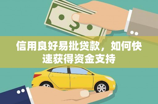 卑南信用良好易批贷款，如何快速获得资金支持