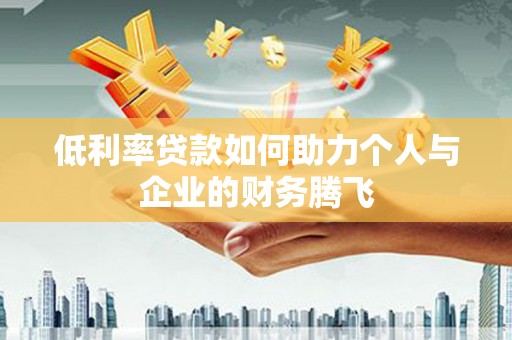 卑南低利率贷款如何助力个人与企业的财务腾飞