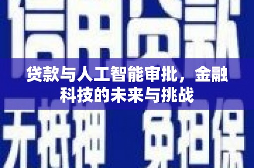 卑南贷款与人工智能审批，金融科技的未来与挑战