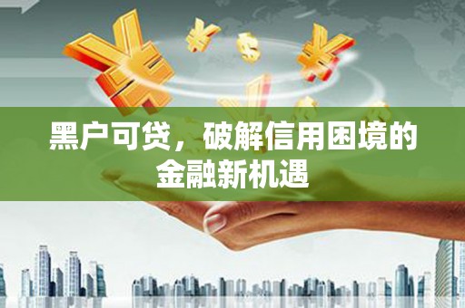 卑南黑户可贷，破解信用困境的金融新机遇