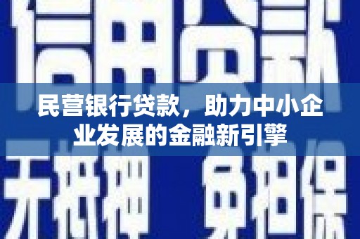 卑南民营银行贷款，助力中小企业发展的金融新引擎