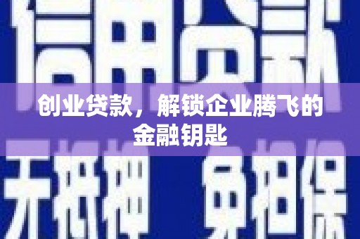 卑南创业贷款，解锁企业腾飞的金融钥匙