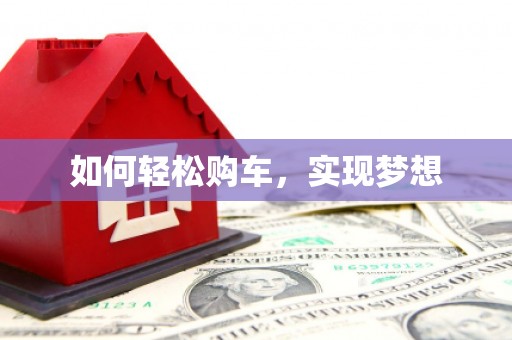 卑南如何轻松购车，实现梦想