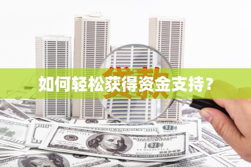 卑南如何轻松获得资金支持？