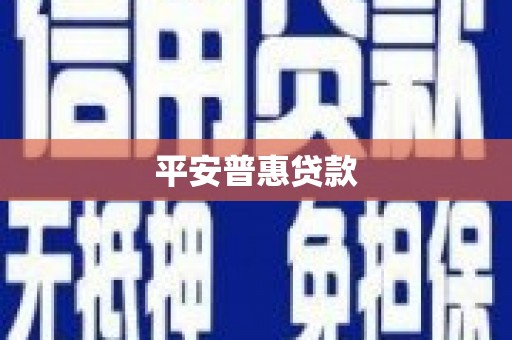 卑南平安普惠贷款