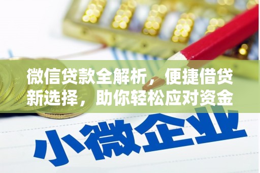 卑南微信贷款全解析，便捷借贷新选择，助你轻松应对资金需求